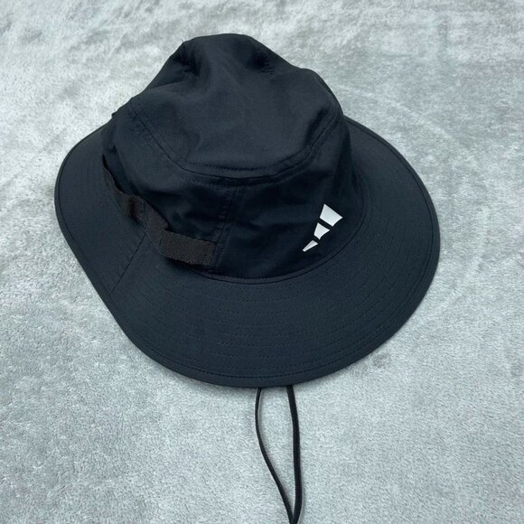Adidas Climacool Black Bucket Hat Adjustable Lightweight Polyester Unisex a0794 - Picture 1 of 4